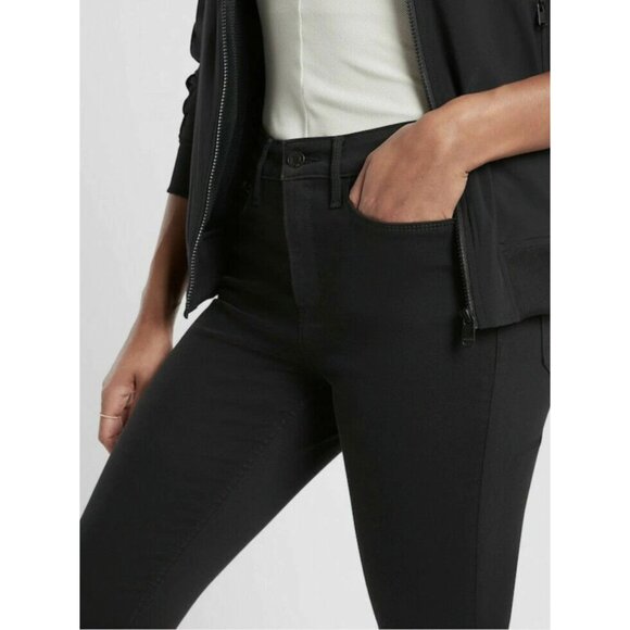 Athleta Flex Ultra Skinny Jeans Black Size 6 Soft Stretch Skulptek Denim Pockets - Picture 5 of 15